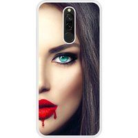 Redmi Bedrukt siliconen hoesje compatibel met Redmi Note 8 Lèvres Sang
