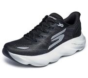 Skechers Aero Burst Performance hardloopschoenen voor heren, Black Textile/White Trim, 43.5 EU