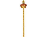 Widmann Koninklijke scepter - kunststof - 57 cm - Goudkleurig
