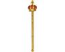 Widmann Koninklijke scepter - kunststof - 57 cm - Goudkleurig