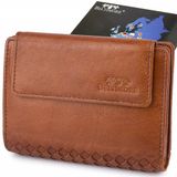 Łukasz Turyk importEU Portefeuille femme Cuir Bronze Horizontal Vintage 3 compartiments