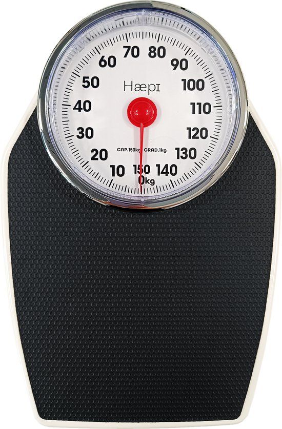 Haepi Mechanische Personenweegschaal - Dr-stijl - Wit - 150 kg - 15 Jaar Garantie