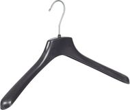 De Kledinghanger Gigant - Cintre - Cintre - Cintre - Adultes - FR40 - 10 Pièces - Plastique - Noir - Modèle Courbé - Élargissement d'Épaule 3,3 cm - 40 cm - Cintre - Cintre - FR-Série (FR40_00/10)
