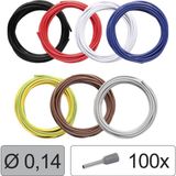 Quadrios 25CW110 Enkele ader LiFY 0.14 mm² Zwart, Rood, Wit, Blauw, Geel-groen, Bruin, Grijs 1 set(s)