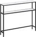 Vasagle Table console, 20 x 100 x 80 cm, Marbre Blanc-Noir encre
