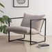 Zinus Ada Grote stoel, 79 x 68 x 79 cm, metalen frame en bekleding van gemalen schuim, beige
