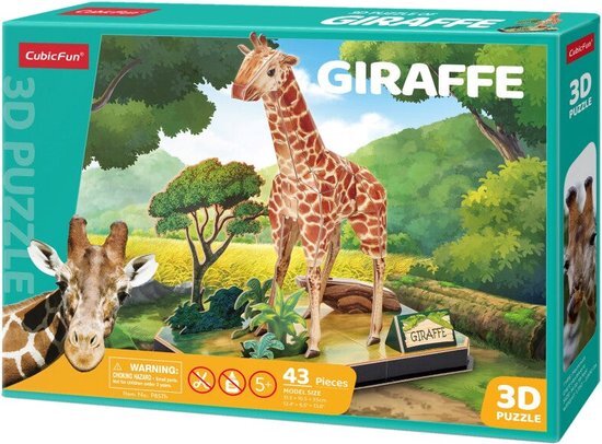 Cubic Fun 3D Puzzel Giraffe 43 Stukjes