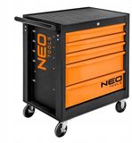 Neo tools Gereedschapswagen 5 Lades 68cm Breed Zwart/Oranje Metaal