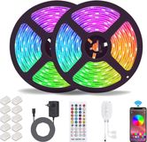 Merkloos / Sans marque Waterdichte RGB LED Strips 10M met Bluetooth Controller en Afstandsbediening