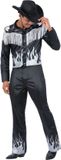 Smiffys Zwart glamoureus cowboykostuum shirt en broek