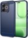 Techsuit Hoesje geschikt voor HONOR 600 Lite - Carbon Silicone Back Cover - Blauw