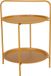 Ambiance table d'appoint Moutarde jaune Métal Rond 50x66 cm