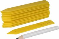 TalenTools Étiquettes de plantes - 50x - jaune - plastique - 10 cm - étiquettes à piquer