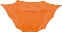 Merkloos / Sans marque Halloween trick or treat snoepschaal/snoepmand groot - oranje - kunststof - 30 x 14 cm