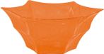 Merkloos / Sans marque Halloween trick or treat snoepschaal/snoepmand groot - oranje - kunststof - 30 x 14 cm