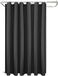 HGMD Rideau de douche 180x200 - Noir - Lavable - Anti-moisissure - Polyester
