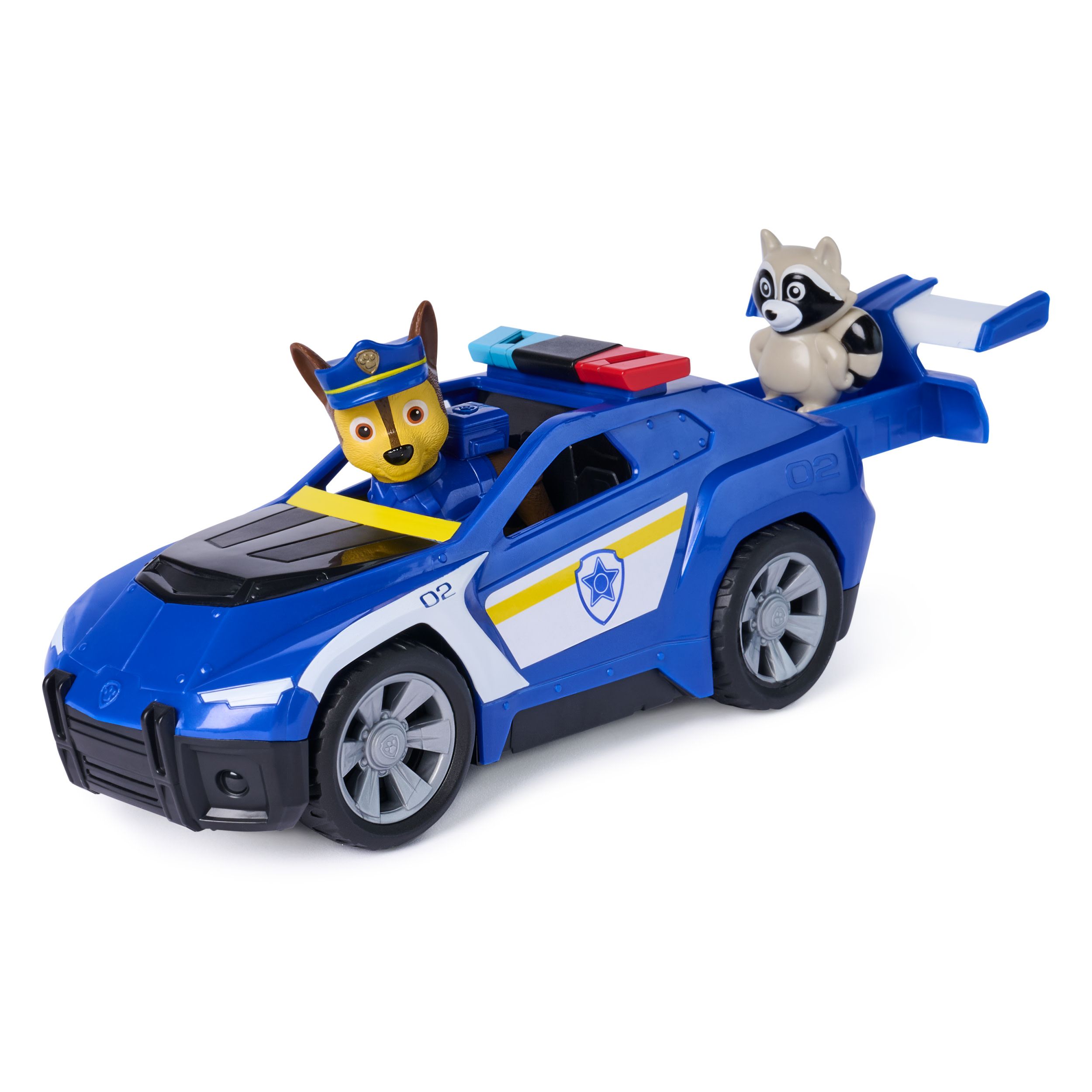 Spin Master PAW Patrol - Search & Rescue Chase's Reddingspolitieauto met 2 Figuren en Terugtrekfunctie