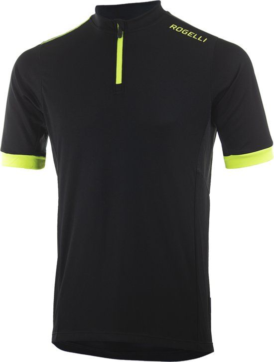 Rogelli Perugia 2.0 Fietsshirt - Heren - Korte mouwen - Maat M - Zwart/Fluor