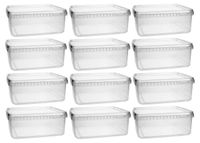 Boîte de conservation - Plastique - 1,15 litre - 12 pièces - Avec couvercle et pelle