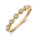 Lucardi Dames Stalen goldplated vintage ring met wit zirkonia