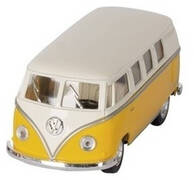 Goki Modelauto Volkswagen T1 two-tone geel/wit 13,5 cm - speelgoed auto schaalmodel - miniatuur model