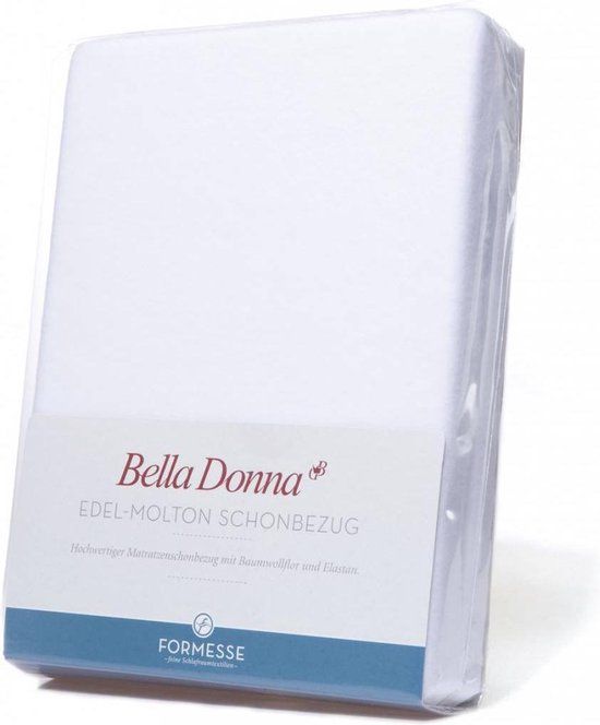 Bella Donna Edel Molton Hoeslaken - 180x200/220 - Wit - Lits-jumeaux
