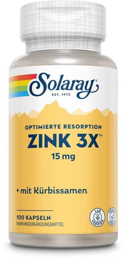 Solaray Zink 3X 15 mg - 100 capsules