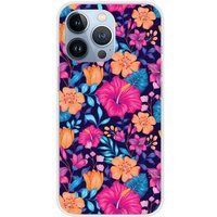 Apple iPhone 13 Pro Fleurs exotiques bedrukt siliconen hoesje