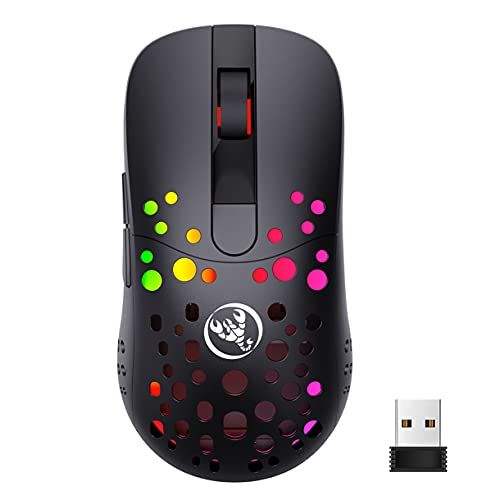 N.B. T100 RGB Gaming Muis - Draadloos & Bedraad - Macro's - Zwart