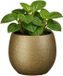 Mica Decorations Plantenpot - keramiek - goud glans / ribbels - D17 x H18 cm - bloempot Porto