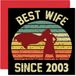 22e I Love You Gifts 22e verjaardagskaart voor vrouw van echtgenoot - Beste vrouw sinds 2003 - Gelukkige 22e huwelijksverjaardagskaarten voor partner, 145 mm wenskaarten jubilea