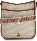 Michael Kors Luisa 30R4G99M3V-099 Dames Crossbody Tas Imitatieleer Bruin/Wit