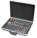 KS TOOLS 922.0683 - Jeu de clés plates et accessoires 1/4" + 1/2" - Série Ultimate - mallette en aluminium - finition chrome satiné - 83 pièces noir