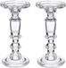 Atmosphera Decoglass Kandelaar - 2 stuks - Glas - Transparant - 11 x 24 cm