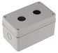 RS PRO Stationstation lege behuizing, 2 x Ø 22 mm, 70 x 130 x 80 mm, grijs, kunststof, IP 66