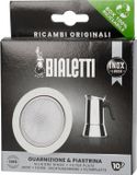Bialetti Filterplaatje + Siliconen Ring - voor 10 kops RVS percolators