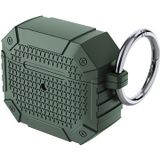 Apple Coque renforcée antichoc AirPods 4/AirPods 5 TPU - Protection de niveau militaire avec mousqueton - Vert armée