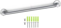 Intirilife Handdoekenrek van geborsteld roestvrij staal, lengte 100 cm en diameter van de stang 19 mm om te boren, handdoekstang, handdoekhouder, badkamer, sauna, keuken, wandmontage