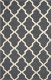 Safavieh Trellis Indoor Handgetuft Vloerkleed, Cambridge Collectie, CAM121, Donkergrijs & Ivoor, 152 x 244 cm