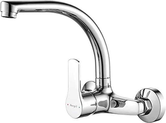 Ibergrif Keukenkraan - Wandmontage - 360° Draaibaar - Chroom