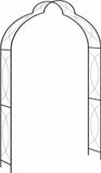 vidaXL Tuinboog 150x34x240 cm Metaal Zwart