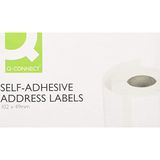 Q-Connect Zelfklevende adreslabels, 89 x 36 mm, rol met 250 stuks pak van 180