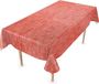 Merkloos Tafelkleed Afwasbaar Tafelzeil Linnen Look Rechthoekig 100 x 140 cm Rood