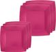 Santex set de assiettes pour fête/anniversaire - 20x pièces - fuchsia rose - 18 cm et 23 cm