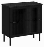 3xE living Armoire de salle de bain 80 cm Noir Royal
