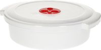 PlasticForte Magnetronschaal - deksel/ventiel - 2 liter - wit - kunststof - BPA vrij