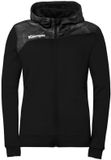 Kempa veste d'entraînement Athletics 29 pour femmes avec capuche, noir, polyester recyclé