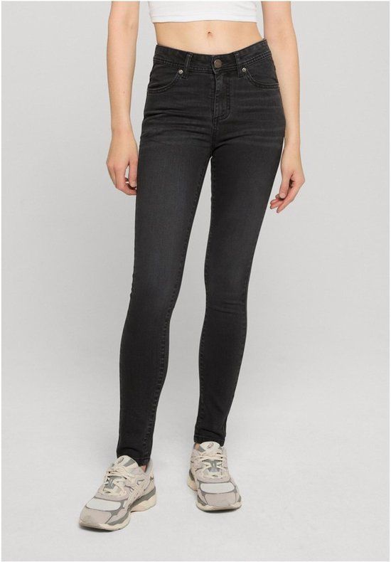 Urban Classics Skinny Fit Denim Skinny Jeans Zwart W28