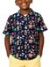 King Kameha Overhemd 'Christmas Gingerbread' blauw