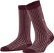 Burlington Pepita gedessineerd wol sokken dames rood - maat 36-41